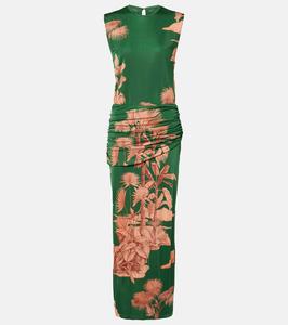 Флоральное макси-платье Johanna Ortiz, Green-Pink