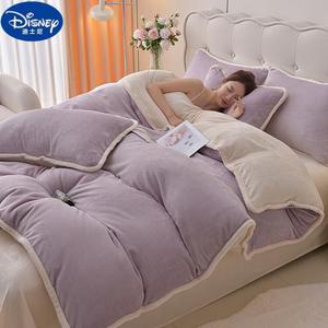 Disney Комплект флисового постельного белья из 4 предметов (простыня на резинке 180 см, пододеяльник 200х230 см), цвет Jianjiao-Zi Pinyin Milk Velvet