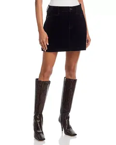 Бархатная мини-юбка Жанель Paige, черный