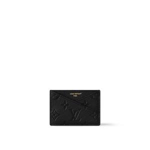 Держатель для карточек «крест-накрест» Louis Vuitton, черный