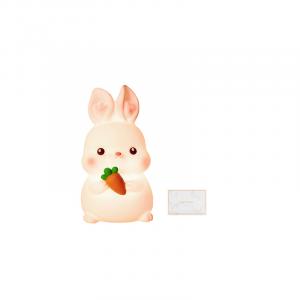 Силиконовая лампа-украшение Snap Light Carrot Rabbit, мягкий свет, ночник, настольная лампа Tuoke, large розовый