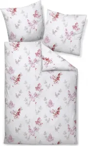 Постельное белье Janine Edel Flannel Davos - нежные цветочные ветки, красно-розовый 155 x 220 см нежные цветочные ветки, красно-розовый на кремовом фоне Original Janine