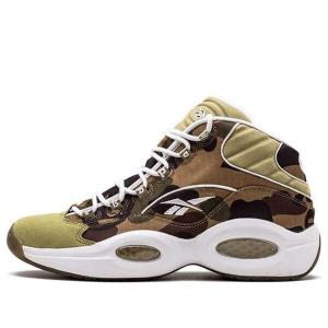 Кроссовки a bathing ape x mita sneakers x question mid '1st camo' Reebok, зеленый