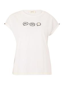 Хлопковая рубашка с закатанными рукавами в цвете Patch Cream/Cream CARTOON