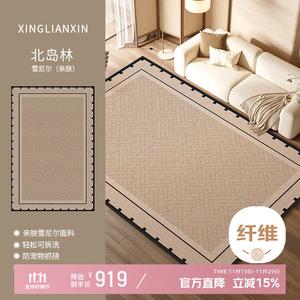 Xinglianxin Ковер 200х300 см для гостиной/спальни, машинная стирка, двуслойный, винтажный стиль, съемный чехол