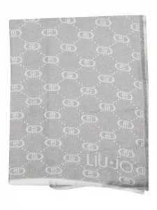 Шарф с узором-логотипом Liu Jo, серый
