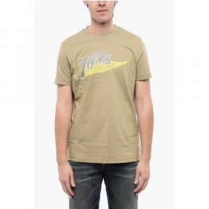 RED TAD Хлопковая футболка T-DIEGOR-K75 с круглым вырезом и контрастным принтом Diesel, Beige
