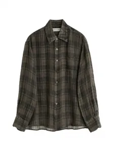 Рубашка в клетку Above OUR LEGACY, серый