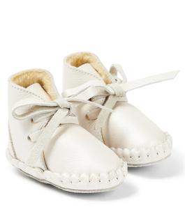 Кожаные ботинки для ходьбы до ходунков Baby Pina Donsje, серебряный