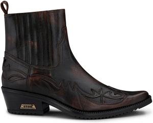 Мужские кожаные ковбойские ботинки для езды, черные и коричневые, кубинские, для танцев и мотоциклистов, вестерн Infinity Leather