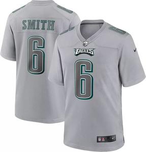 Мужское игровое джерси Nike Philadelphia Eagles DeVonta Smith #6 Atmosphere Grey