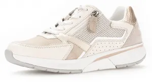 Кроссовки Gabor Rollingsoft на танкетке, со съемной стелькой OPTIFIT, повседневная обувь, полуботинки, туфли на шнуровке, цвет Hellbeige-Ivory