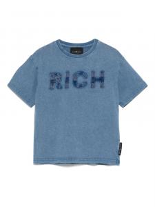 Футболка с нашивкой-логотипом Джона Ричмонда-младшего John Richmond Junior, синий
