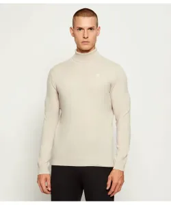 Шерстяная водолазка Regular fit Karl Lagerfeld, бежевый