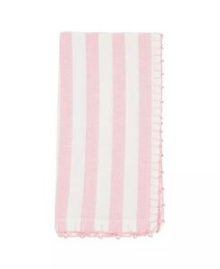 Набор салфеток в полоску с ярким помпоном, 4,20 x 20 дюймов Saro Lifestyle, розовый