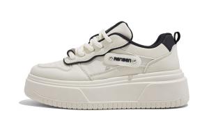 Женские кроссовки с низким верхом, устойчивые к истиранию и увеличивающие рост. Противоскользящие RENBEN, Ecru