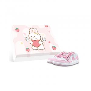 Jordan Женские баскетбольные кроссовки Air 1 с антиабразивным покрытием, низкие, винтажные, розовые