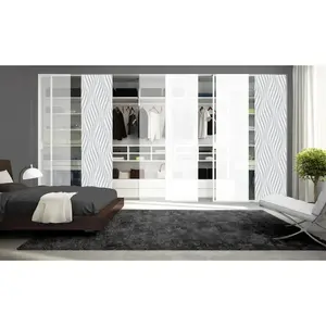 Шторка-панель WAVES на липучке, комплект из 6 шт., ВxШ: 245x60 см, включая крепежные аксессуары Home Wohnideen, серый