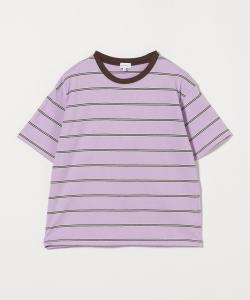 Полосатая футболка/Детская 140-160 см United Arrows Green Relaxing Label, цвет Lilac