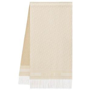 DIOR Вязкий вискозный шарф женский экрю, Ecru