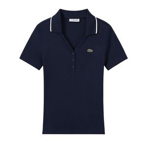 LACOSTE SS25 Футболка поло женская navy blue/white multicolor