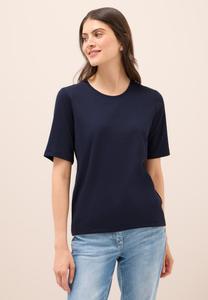 Футболка Cecil Basic T-shirt, Blau/Dark Blue