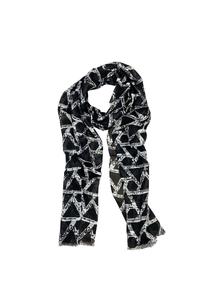 Шарф Лиза из чистого натурального материала Collezione alessandro, черный