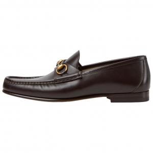 GUCCI Мужские повседневные туфли Horsebit 1953, темно-коричневые