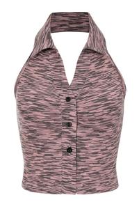 Топ Banned Alternative Sasha Top, черный/розовый