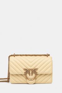 Кожаная сумка Pinko, желтый