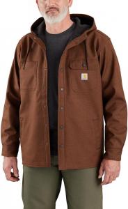 Carhartt мужская куртка-рубашка с капюшоном, расслабленного кроя, утепленная, с технологией Rain Defender, Mocha Heather