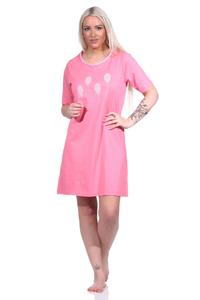 Ночная рубашка NORMANN kurzen Ärmeln und Luftballonprint, розовый