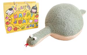 Плюшевая игрушка Round Drum Snake Dolls высотой 45см/60см Mise, Round And Plump Snake Doll-Turquoise[Happy Day Shopping Bag]