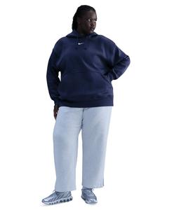 Спортивная одежда больших размеров: флисовая толстовка Phoenix оверсайз с капюшоном Nike, Midnight Navy/sail