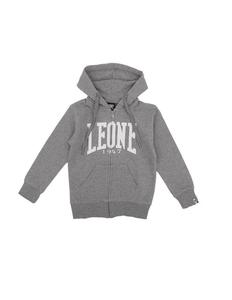 LEONE 1947 APPAREL Детская толстовка с капюшоном, застежкой-молнией по всей длине и базовым логотипом.