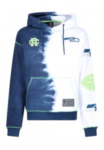 Толстовка с капюшоном Recovered Sweatshirt NFL Seahawks Ink Dye Effect On, синий