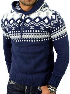 Пуловер RESLAD Strickpullover Norweger, синий