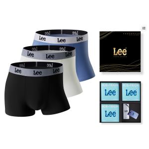 Мужские трусы боксеры упаковка 3 штуки Lee, синий