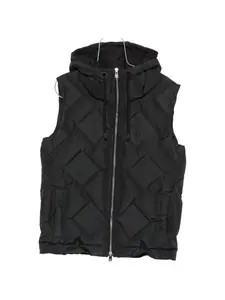 Жилет с капюшоном и жаккардовым узором FF Fendi, черный