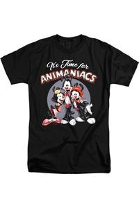 Animaniacs Its Time For Короткий рукав Взрослая высокая футболка / футболка Gildan, черный