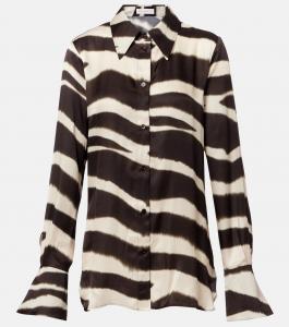 Печатная сатиновая рубашка Nina Ricci, Zebre