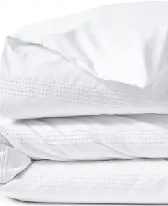 Покрывало на кровать из высококачественного хлопка Supima с плотностью 400 нитей, не требует глажки, сатиновое, с вышивкой Lands' End, белый