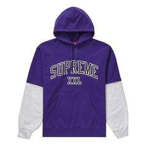 Толстовка ss20 week 2 xxl hooded sweatshirt xxl Supreme, фиолетовый