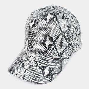 Бейсболка с рисунком под змеиную кожу FASHNZFAB, белый