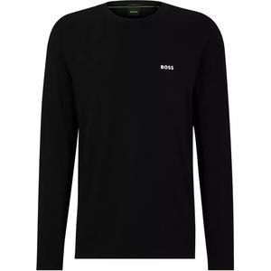 Футболка с длинным рукавом Boss Contrast Logo Stretch HUGO BOSS, черный