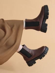 Ботинки с передней молнией и боковой эластичной вставкой Ehka Sopo, цвет Brown