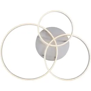 Потолочный светильник LILLUTI LED-панель 1 шт. Теплый белый LED, пульт дистанционного управления, радиоуправление включено, отдельное управление через пульт Just Light, Stahl