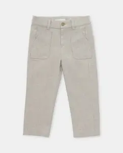 Брюки для малыша с петлями на поясе и карманами цвета камня Martín Aranda