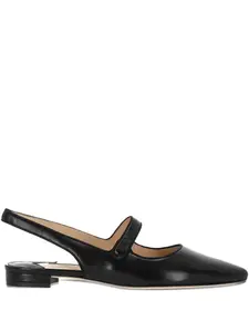 Балетки с открытой пяткой Manolo Blahnik, черный