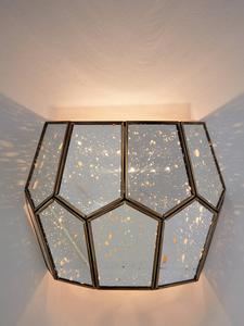 Светильник настенный Romy Mirrored Glass Pentagon John Lewis, Metallic Silver